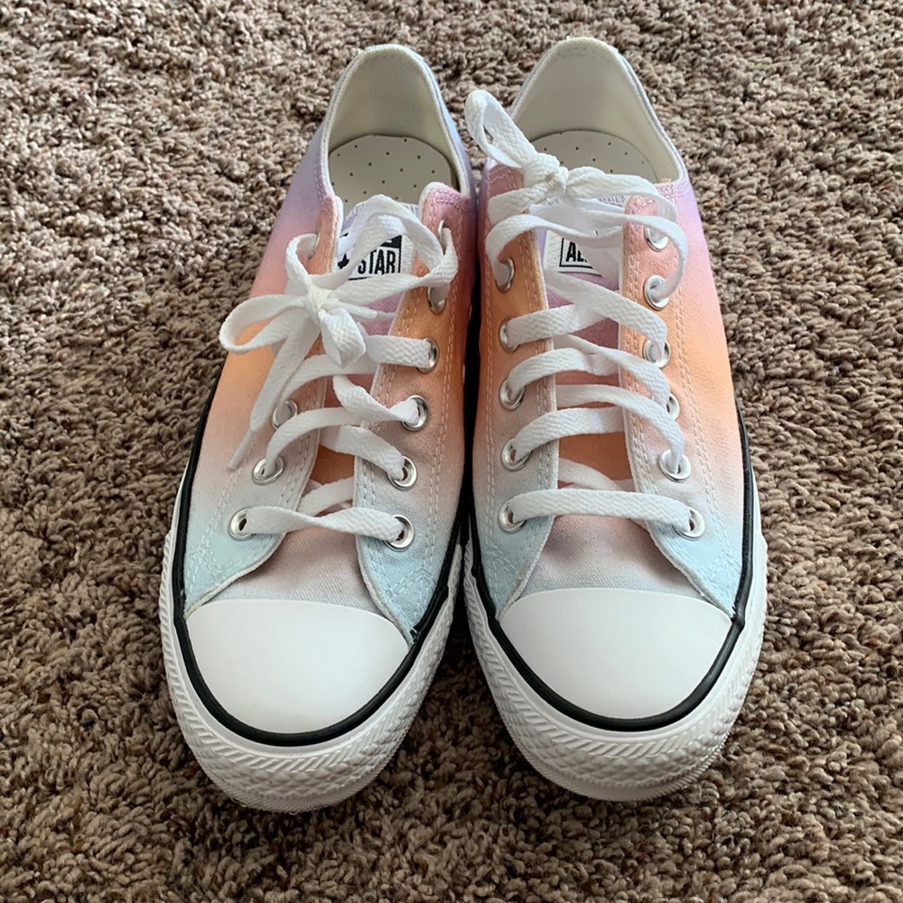 Multi colored Converse worn one time. Size 8. Woman’s